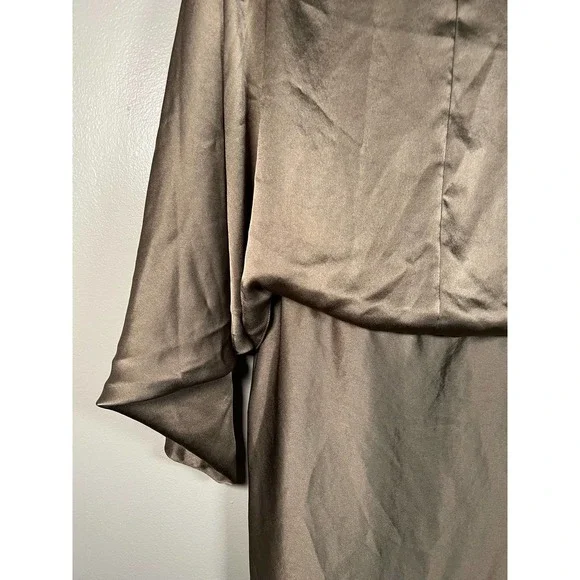 Alexander Wang Satin Charmeuse Batwing Halter Dress $1600 size 6 - Picture 6 of 12